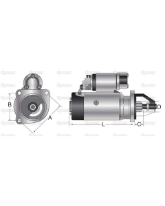 STARTER MOTOR (SPAREX) - 24V, 3.2 K