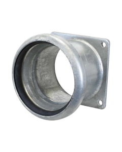 Kobling m/flens og lukkebeslag - Hun 6″ (159mm) x (150mm) (Galvanisert)