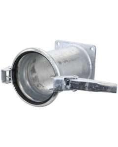 Kobling m/flens og lukkebeslag - Hun 6″ (150mm) x (150mm) (Galvanisert)