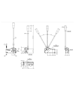 Fjernkontrollspak Håndtak Svart