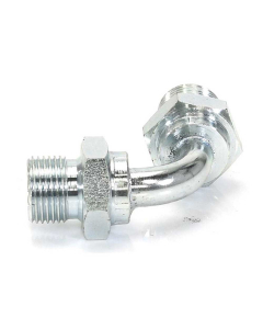 Hydraulisk adapter 3/8'' BSP Hann x 3/8'' BSP Hann 90° Krummet Albue