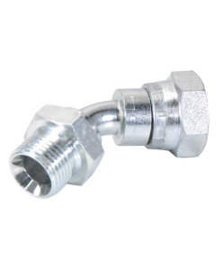 Hydraulisk adapter 1/2'' BSP Hann x 1/2'' BSP Svingbar hunn 135° Krummet Albue