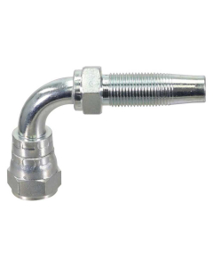 Hydraulisk 2-delt Gjenbrukbar Koplingsinnsats 1/2″ x 3/4″ JIC hunn 90 bøyd