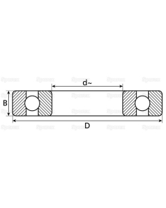 Kulelager med dype riller (6016)