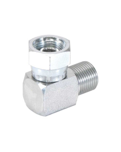 Hydraulisk adapter 3/8'' BSP Hann x 3/8'' BSP Svingbar hunn 90° Kompakt Albue