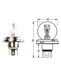 Pære 12V 45/40W P45T
