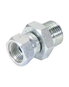Hydraulisk adapter 1/2'' BSP Hann x 3/8'' BSP Svingbar hunn