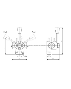 HYDRAULIC 3-WAY DIVERTER VALVE 3/4B