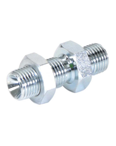 Hydraulisk adapter 1/4'' BSP Hann x 1/4'' BSP Hann skott med Låsemutr 