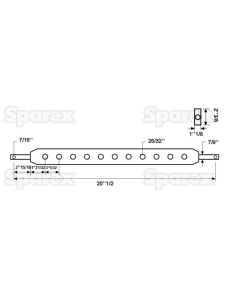 LINKAGE DRAWBAR (CAT. 1) NO. HOLES: