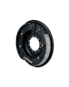 BRAKE BACK PLATE AND SHOE ASSEMBLY.