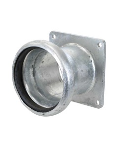 Kobling m/flens og lukkebeslag - Hun 5″ (133mm) x (125mm) (Galvanisert)