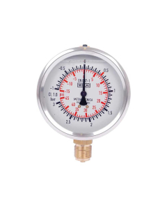 Manometer (Glyserin) 1/2 (-1/+3 stang)