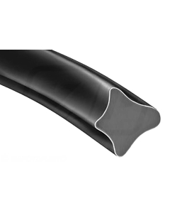 Sort PVC gummilist for glassrute