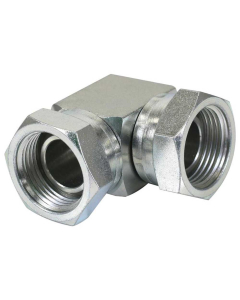 Hydraulisk adapter 1″ BSP Svingbar hunn x 1″ BSP Svingbar hunn 90° Kompakt Albue