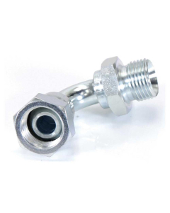 Hydraulisk adapter 3/8'' BSP Hann x 3/8'' BSP Svingbar hunn 90° Krummet Albue
