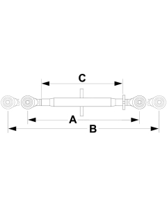 Toppstag heavy duty 2/2 555-792 mm