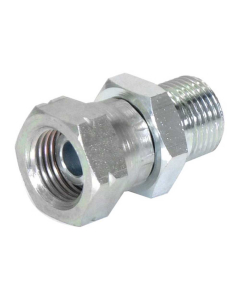 Hydraulisk adapter 3/8'' BSP Hann x M16 x 1.50 Metrisk Svingbar hunn