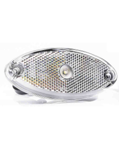 Led Ovalt Markeringslys Hvit
