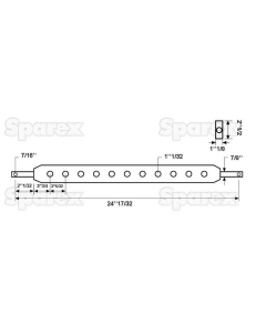 LINKAGE DRAWBAR (CAT. 1) NO. HOLES: